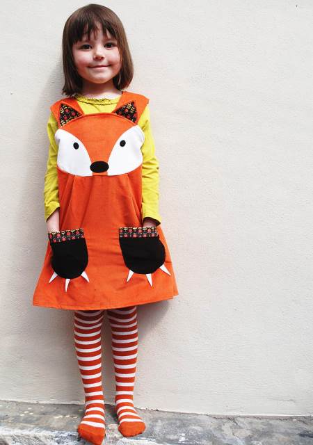 original_girls-dress-handmade-fox-costume